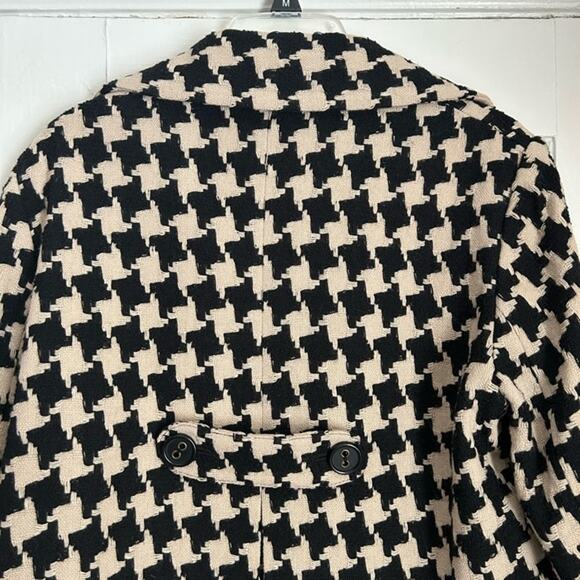 SUMMER SALE | Nine West Black & Tan Houndstooth Blazer - Size 10 - Picture 11 of 12